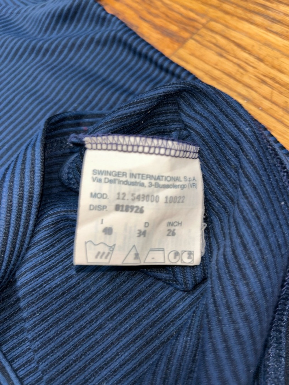 Vintage Fendi Jeans Ribbed Knit Top Made in Italy Navy Minimalist Y2K - Picture 4 of 7